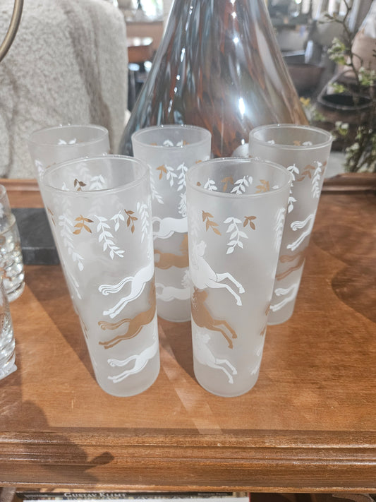 5 Vintage Libbey Highball Glasses for Tom Collins