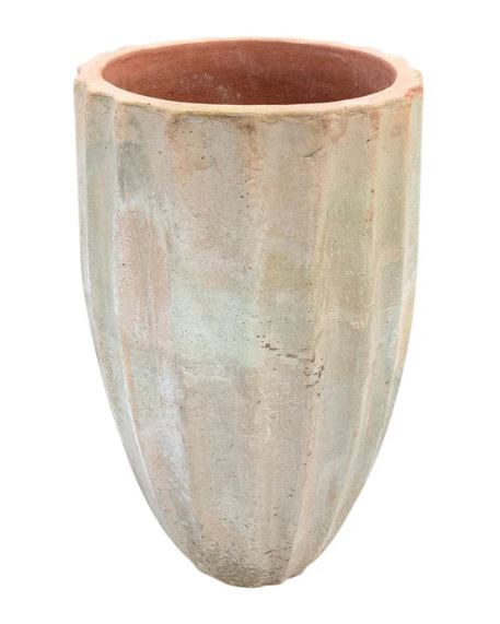 Skinny Ribbed Terracotta Planter