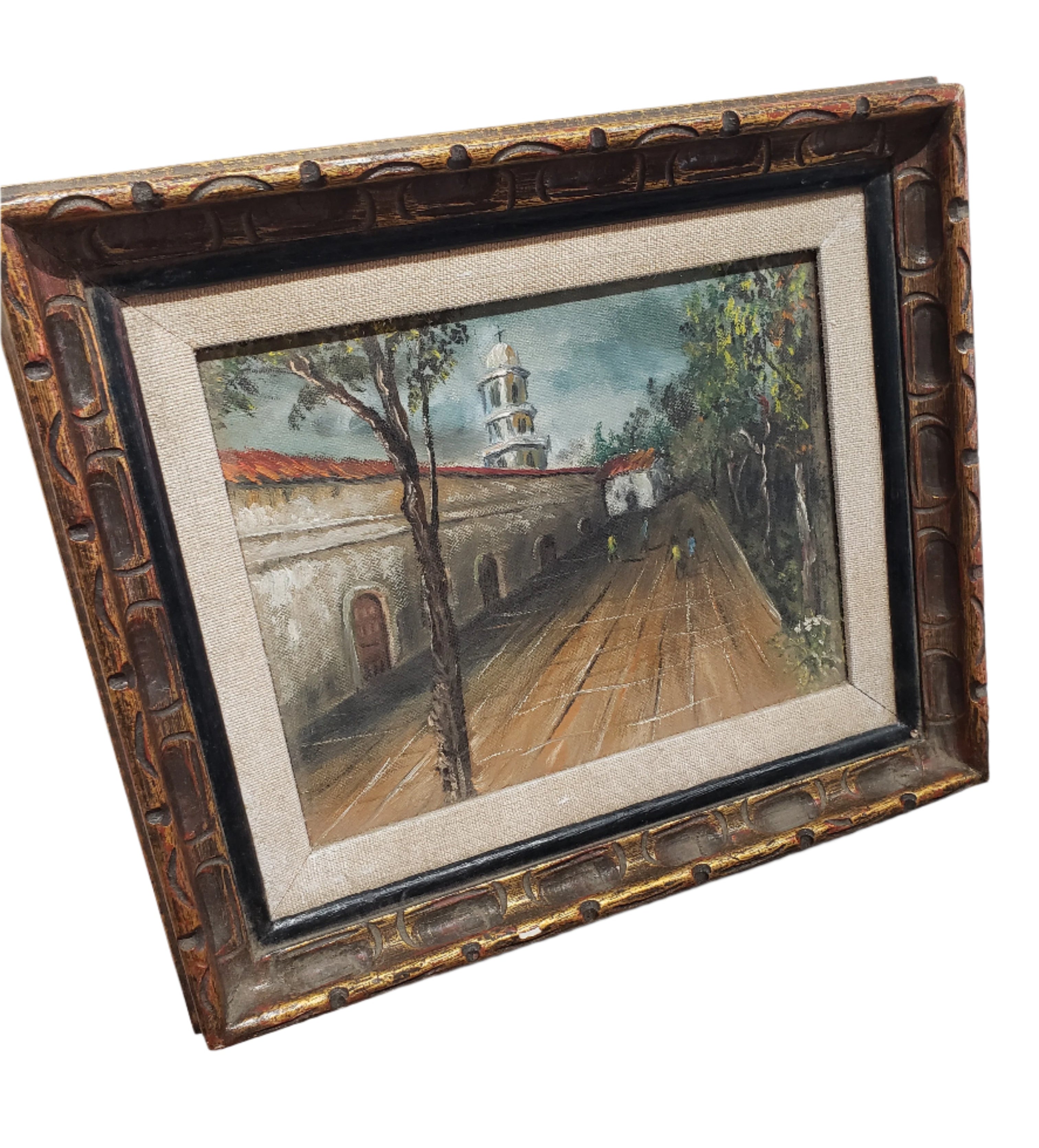 Oil painting of mission