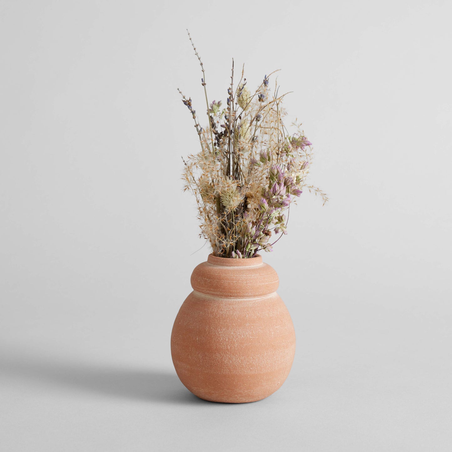 Terra Cotta Bud Vase, Whitewash Short