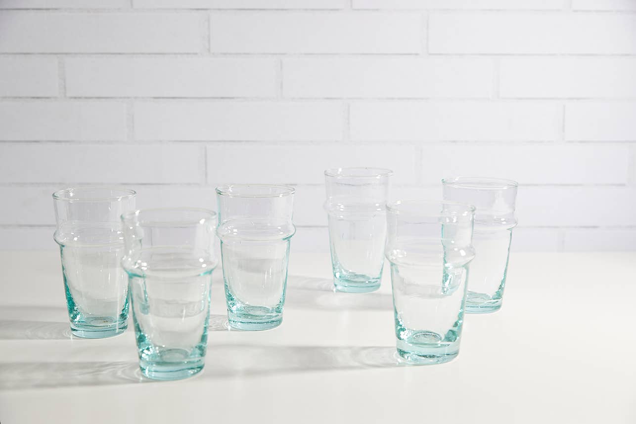 Moroccan Beldi Glassware - Clear