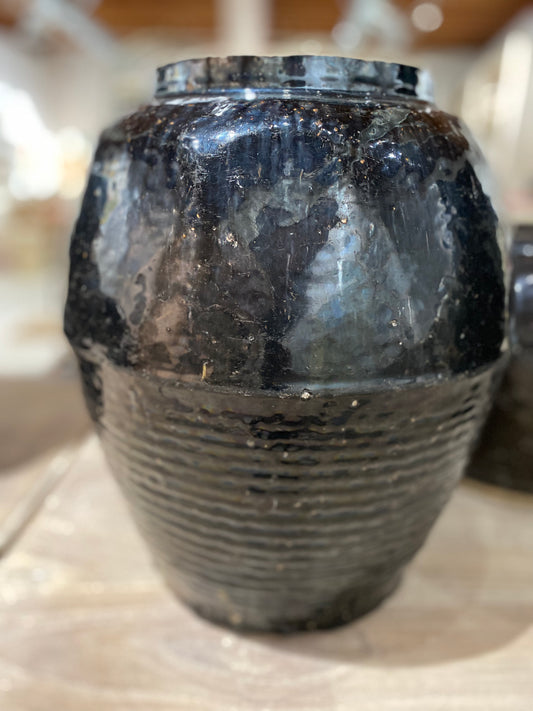 Medium Black Glazed Pot