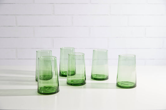 Moroccan Cone Glassware Large - Green