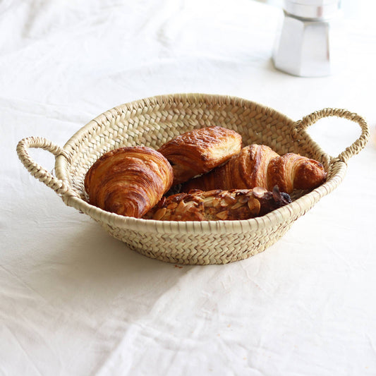 Moroccan Straw Woven Plate: Small