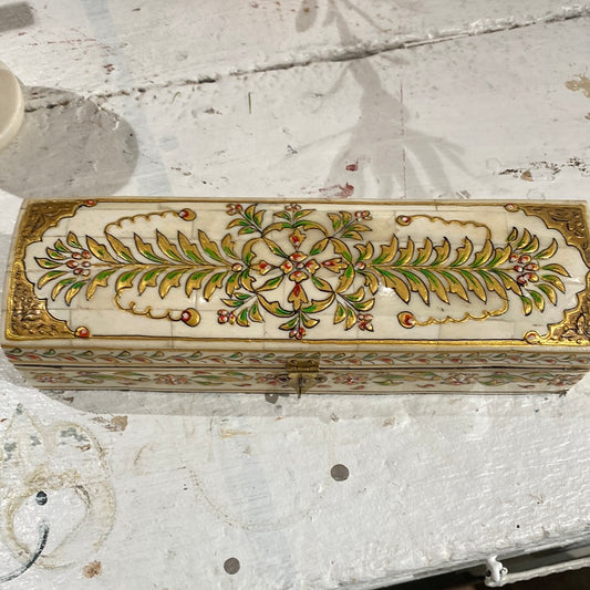 Hand painted Bone box